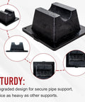 BULLKE 4-pack mini rooftop pipe supports, 6x6x3 in, UV resistant, 300 lb capacity, universal fit