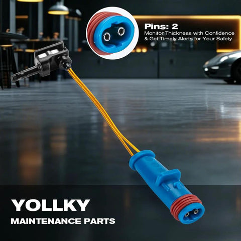 Brake pad wear sensor for Mercedes-Benz (blue housing, orange wires) 2-pin, 4-pack by YOLLY