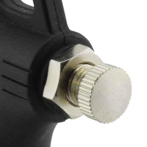 Close-up of Pistol Grip Blow Gun Kit adjustable flow control knob 90 Max PSI.