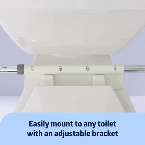 Adjustable Toilet Safety Rail For Medical Patients And Care Facilities Rock Solid Mount Fits Standard Or Elevated Seats