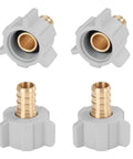 Half Inch PEX To Female NPT Swivel Brass Crimp Adapter No-Lead Fitting, PEX-B Compatible, 360 Degree Swivel Nut For Easy Install And Flex, Heavy-Duty Nylon Nut, Corrosion Resistant, 4-Pack brass PEX adapter set