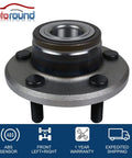 Front view of Front Wheel Hub And Bearing Assembly For RWD Dodge Charger 2006 To 2014 Challenger 2008 To 2014 Magnum 2005 To 2008 And Chrysler 300 2005 To 2014, 5 Lug, ABS Compatible, Ride Ready Drop In Replacement.