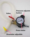 Universal Car Radiator Leak Tester And Cooling System Diagnostic Gauge With Quick Pressure Test 0.1 To 0.16 Bar Big 50cm Air Hose
