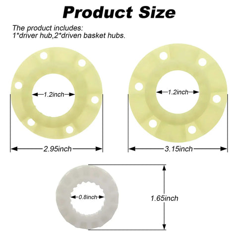 Washer Hub Kit Replacement Part Compatible With Whirlpool Kenmore Maytag Cabrio Oasis W10118114 AP5985205 PS11723155 8545953 8545948 280145 YMD Parts Hub Assembly For Front Load Washers