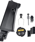 Replacement Engine Coolant Reservoir And Radiator Expansion Tank With Surge Cap For Bmw E46 325i top view and accessories layout.