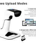 Wireless Portable 1D And 2D Barcode Scanner With Stand Bluetooth USB No Software Needed Rechargeable Battery Handheld Inventory Scanner