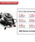 Front Wheel Bearing And Hub Assembly For Ford F150 2018 2019 2020 4WD 6 Lug With ABS 4x4 No Nonsense Direct Replacement