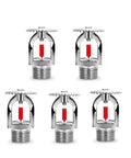 Plug And Play Five Pack Fire Sprinkler Heads Featuring Sixty Eight Degree Automatic Thermal Trigger And Reinforced Glass Bulb.