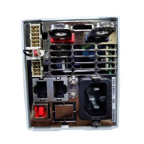 Heavy Duty Programmable Din Rail Power Supply 36V 12A rear view with connectors for industrial automation and network gear.