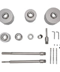 Pro Tungsten Steel Hole Saw Kit With YG8C Alloy Heads For Concrete Brick And Cement Drilling 30 To 110mm Diameters Plus Connectors set
