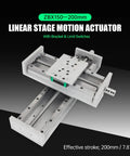 Beefy 200mm Travel CNC Linear Stage X Y Z Cross Sliding Table With 1605 Ballscrew, bracket, and limit switches for precision milling