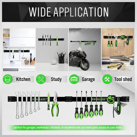 4 Piece 12 Inch Magnetic Tool Holder Set Wall Mount Organizer for Garage Heavy Duty Alloy Steel Magnetic Strip holding tools