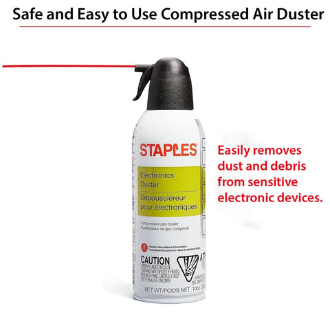 Heavy Duty Compressed Air Duster For Electronics And Office Gear Dust Keyboards PCs Laptops Printers And Gaming Consoles With Moisture Free Residue Free Formula No Mess aerosol can
