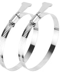 Beefy 4 Inch Dryer Vent Clamp Made From 304 Stainless Steel Worm Gear Hose Clamp Adjustable 91 114mm Key Type Clamps