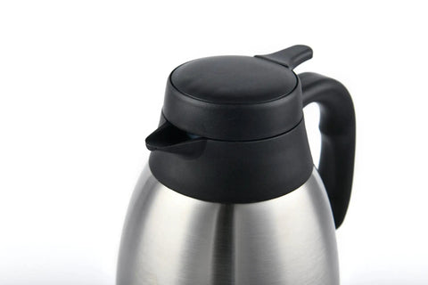 Stainless Steel Triple Layer Vacuum Insulated Carafe Dispenser Keeps Coffee Tea And Water Piping Hot Up To 12 Hours And Extra Cold Up To 24 Hours, 1 Liter Capacity, Durable Thermal Server For Home Or Office Use