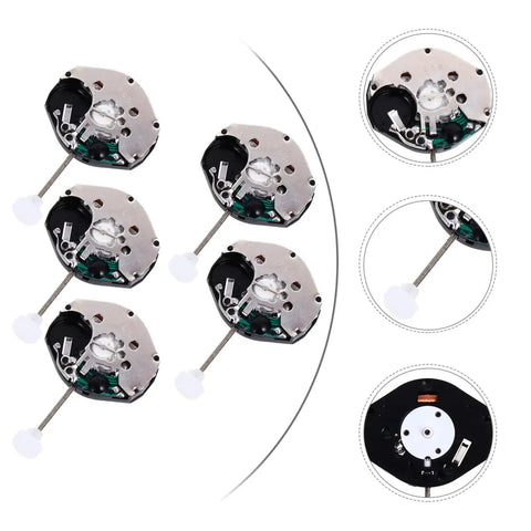 Five Pack Quartz Watch Movements Replacement 0.71 Inch Diameter DIY Wristwatch Repair Timepiece Parts Kit For Various Styles