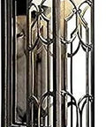 Franceasi 14.5 Inch LED Outdoor Wall Light In Olde Bronze With Light Umber Seeded Glass, elegant front view of sconce on white backdrop
