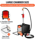 Portable Propane Forge with large chamber, steel shell, for blacksmithing and knife making, next-gen heat insulation. Focus keyword: Portable Propane Forge For Blacksmithing And Knife Making, Next Gen Heat Insulation, Easy Start Farrier Forge Furnace, Beginner Knife Making Kit, Starter Blacksmithing Forge For Projects, Lightweight, Efficient And Ready.