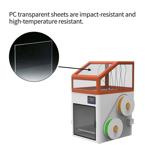 Upgraded Top Cover For Snapmaker U1 Printer With DIY Color Options And Pro Grade Style Optimized Enclosure featuring PC panels.