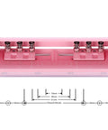 Adjustable 6 Hole Punch For Planners And Binders, Durable Metal Puncher With 6 Sheet Capacity, Fits A4 A5 A6 Notebooks, Pink