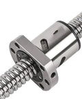 Custom Length Ballscrew for CNC Frames and Fixtures, 20mm Outer Diameter, Irregular Size Adaptation With Pre-Finished Shaft Ends, No Field Machining Needed, Built To Handle Standard Bearings and Couplers With Easy No Fuss Fit. metal ballscrew close-up