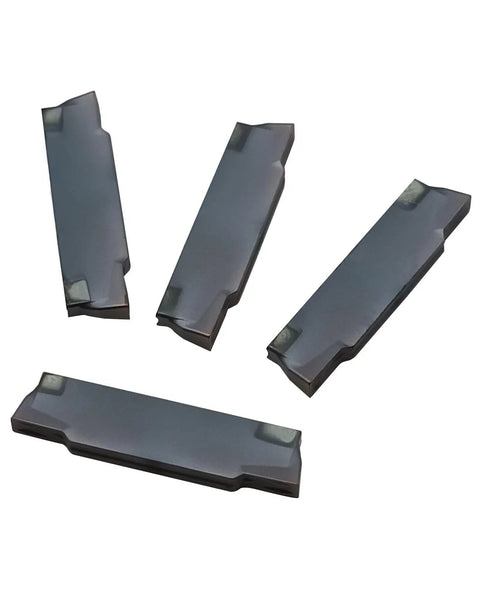 Ten MGMN150 indexable inserts for Beefed-Up Lathe Grooving Cut Off Parting Tool Holder With Three Eighths Inch Shank, MGEHR1010-1.5 Ready