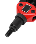Heavy Duty Rivet Nut Tool Kit 320mm For M3 To M12 Fastening Bike Car And Marine Projects With Versatile Rivnuts For Metal Sheet Furniture Assembly And Workshop Tasks, close-up of threaded nose