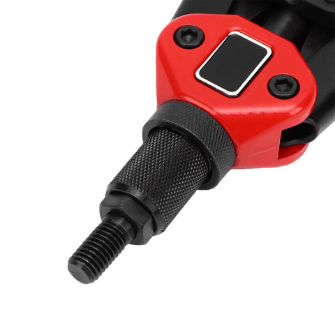 Heavy Duty Rivet Nut Tool Kit For M3 To 8mm Fastening With 320mm Grip Range Made From Premium Carbon Steel For Furniture Auto And Ship Decoration Projects close-up threaded nose and red head