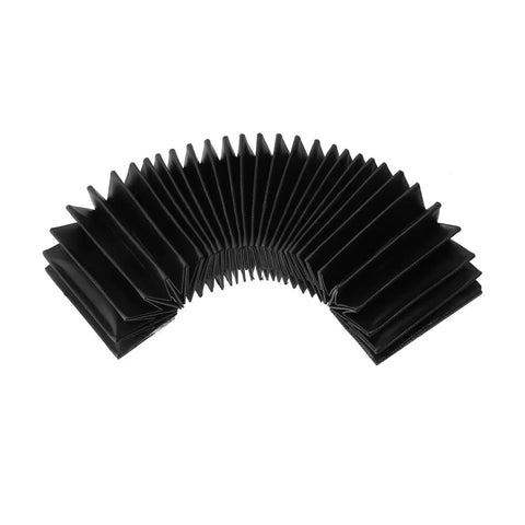 Heavy Duty CNC Machine Dust Cover Guard for HGR20 Linear Guides, Flexible Bellows Cloth shown stretched with accordion design