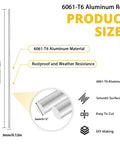 Front view of 15pcs 6061-T6 aluminum round rods, 3 mm diameter by 12 in length, smooth surface.