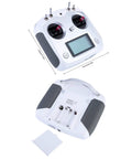 2.4G AFHDS 2A RC Transmitter With Snappy Touchscreen 10 Channel Radio Controller For Quadcopters And Multirotors shown front and back