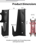 2 Pack Heavy Duty Floor Jack Storage Rack Wall Mount Stand For Hydraulic Trolley Jacks with dimensional measurements