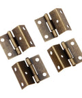 Rock Solid Zinc Alloy Cabinet Hinges, 4 Pack Vintage Door Hardware, showing four heavy-duty hinges with a vintage finish.
