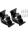 Two Hinge Pack Foldable Self Locking Furniture Hinges For Workbenches And Tables With 0 90 180 Degree Angles, Black Finish