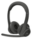 Zone 301 Wireless Bluetooth Headset With Noise Canceling Microphone For Calls And Meetings Works With Windows Mac Chrome OS Linux iOS iPadOS Android Graphite