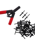 Ergonomic Plastic Rivet Gun Kit With 41Pcs Nylon Rivets And Fastener Removal Tool For Auto Electronics And DIY Home Repairs Handy Durable Pop Rivet Gun Set For Quick Easy Fixes, with black nylon rivets