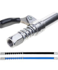 Close-up of Grease Coupling Kit With 30cm Hose For Auto And Machinery Maintenance Flexible Reach One Hand Handle Enhanced Sealing