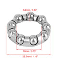 4 Pack Bicycle Ball Bearing Retainers 29.5mm Outer Diameter 19mm Inner Diameter With 9 Balls For Crank Mid Axle And Wheel Hub Bearings