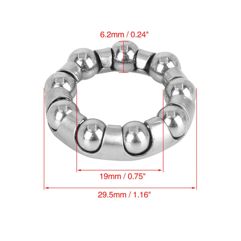4 Pack Bicycle Ball Bearing Retainers 29.5mm Outer Diameter 19mm Inner Diameter With 9 Balls For Crank Mid Axle And Wheel Hub Bearings