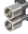 Close-up of the V roller on the Sheet Metal Bender Tool With Manual Brake And Shears For Precise 0 To 90 Degree Bends in iron and aluminum.