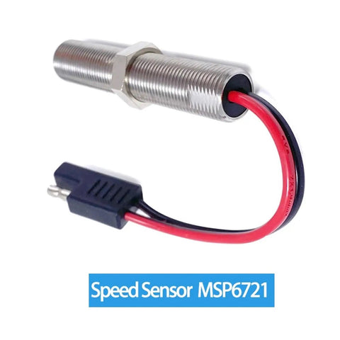 Speed Sensor Magnetic Pickup MPU For Generators And Industrial Machinery Replacement Part With Anti Vibration And Anti Interference Performance Ideal Spare For Power Units Diesel Engines Portable Gen Sets And Rotational Equipment, threaded metal sensor with red and black cable