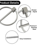 Four Pack 304 Stainless Steel Linch Pins With Ring One Eighth Inch By One And Three Eighths Inch Tough As Nails Heavy Duty Trailer Hitch Pins For Cars Trucks Trailers Boats Farm Equipment Corrosion Resistant Durable, 304 stainless steel, ring detail