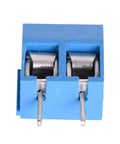 Close-up of 2 Pin 5.08mm Pitch PCB Mount Screw Terminal Block Connectors, part of 30 Pack for electronics heavy duty AC 300V 16A 14-22AWG