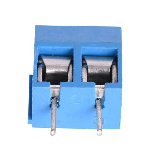 Close-up of 2 Pin 5.08mm Pitch PCB Mount Screw Terminal Block Connectors, part of 30 Pack for electronics heavy duty AC 300V 16A 14-22AWG