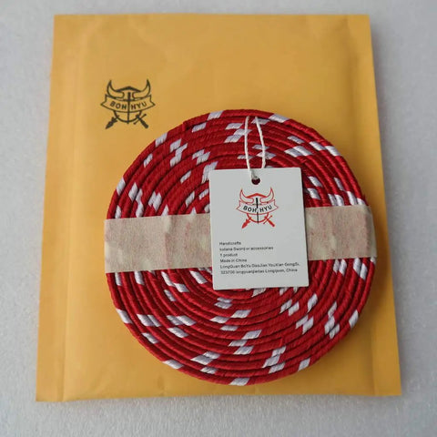 Red And White Sageo Wrapping Cord For Katana Wakizashi And Tanto DIY Sword Projects 300 Cm 118 In Lightweight 70 G Cotton Thread
