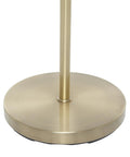 Gold Metal Floor Lamp With Hanging Glass Shade For Living Room, close-up of premium gold base, 65 inch standing lamp design