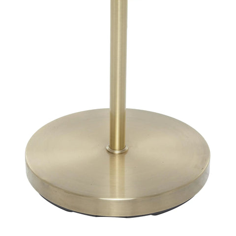 Gold Metal Floor Lamp With Hanging Glass Shade For Living Room, close-up of premium gold base, 65 inch standing lamp design