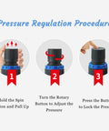 Pressure regulation steps for Mini Air Regulator With Gauge 1/4 Inch NPT Thread For Air Compressor And Air Tools