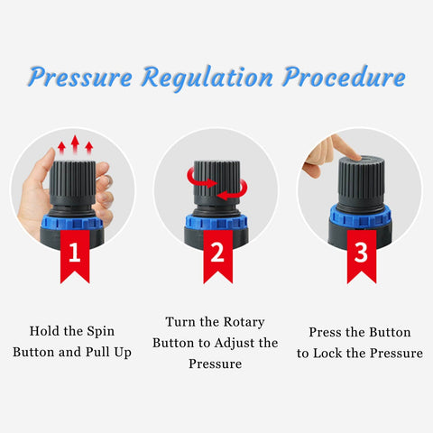 Pressure regulation steps for Mini Air Regulator With Gauge 1/4 Inch NPT Thread For Air Compressor And Air Tools