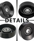 Heavy Duty 38001 Belt Drive Idler And Tensioner Pulley For Mercury Engines 88909582 419-602 Durable Steel Build showcasing detailed angles.